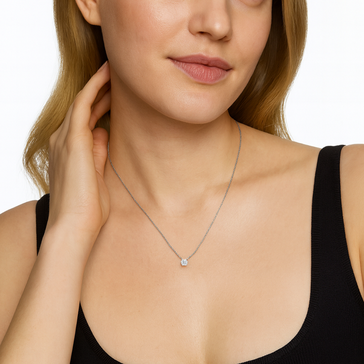 Certified Lab Grown Claw Prong Diamond Pendant