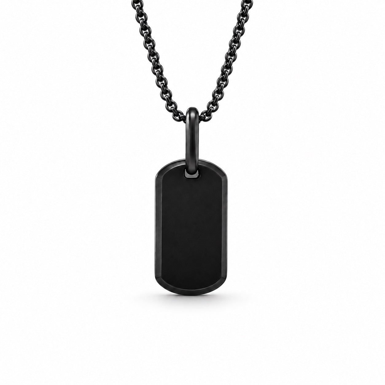 THEIAN Tag Pendant — Black Titanium · 21mm — Black titanium · 21mm