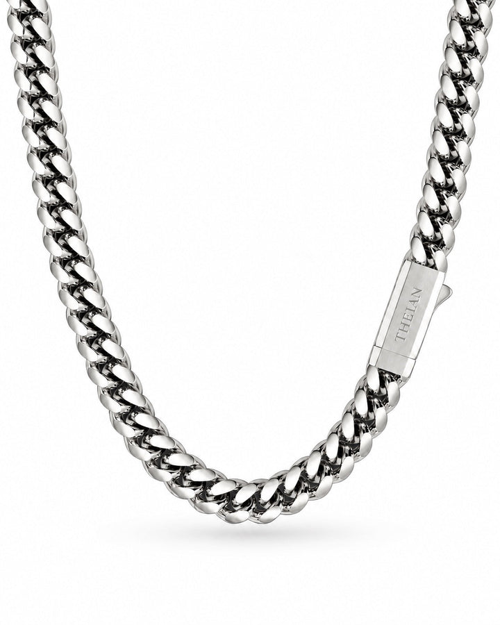 THEIAN Cuban Chain — Silver · 5mm — Rhodium over sterling silver · 5mm