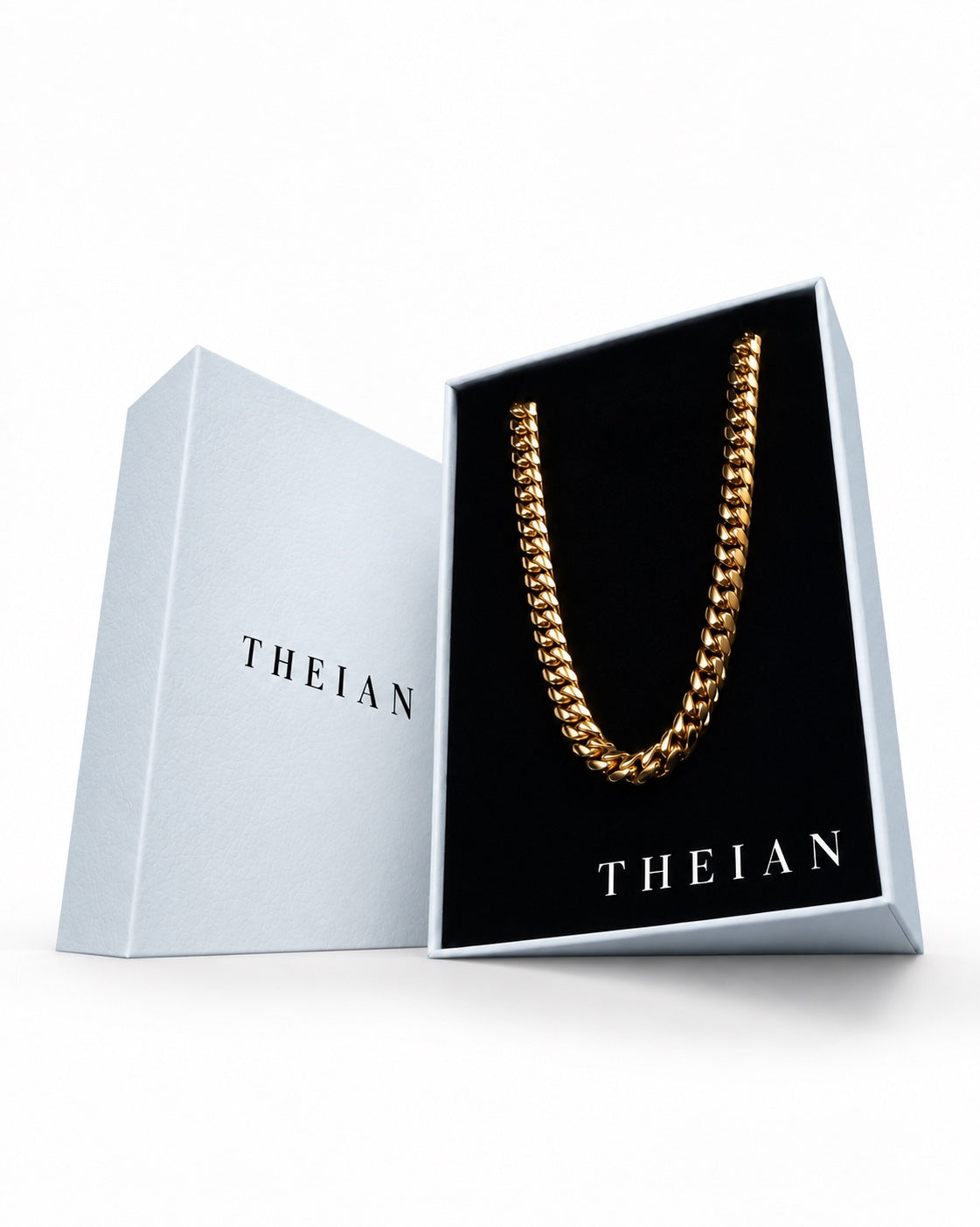THEIAN Cuban Chain — Gold · 8mm — detail