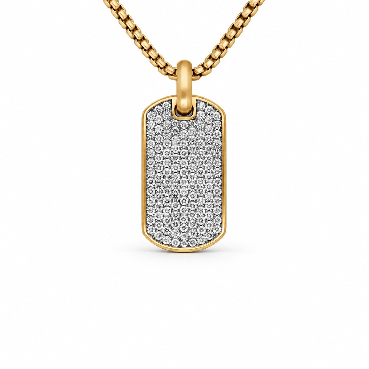 THEIAN Diamond Tag — Yellow Gold · 35mm — 18k yellow gold · Diamonds · 35mm