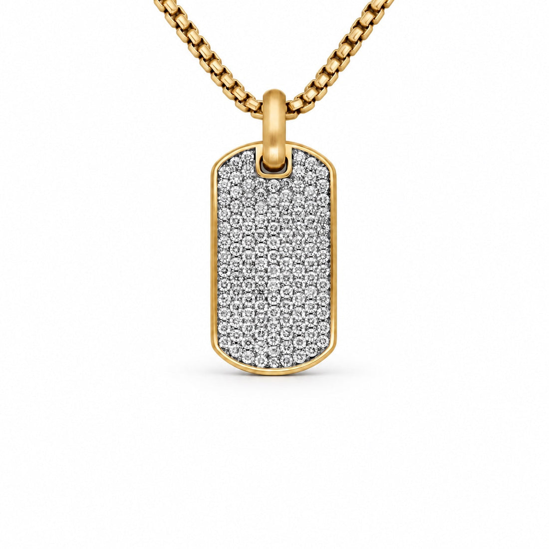 THEIAN Diamond Tag — Yellow Gold · 35mm — 18k yellow gold · Diamonds · 35mm