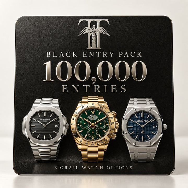 THEIAN Black Entry Pack - 100,000 digital giveaway entries, three watch prize options