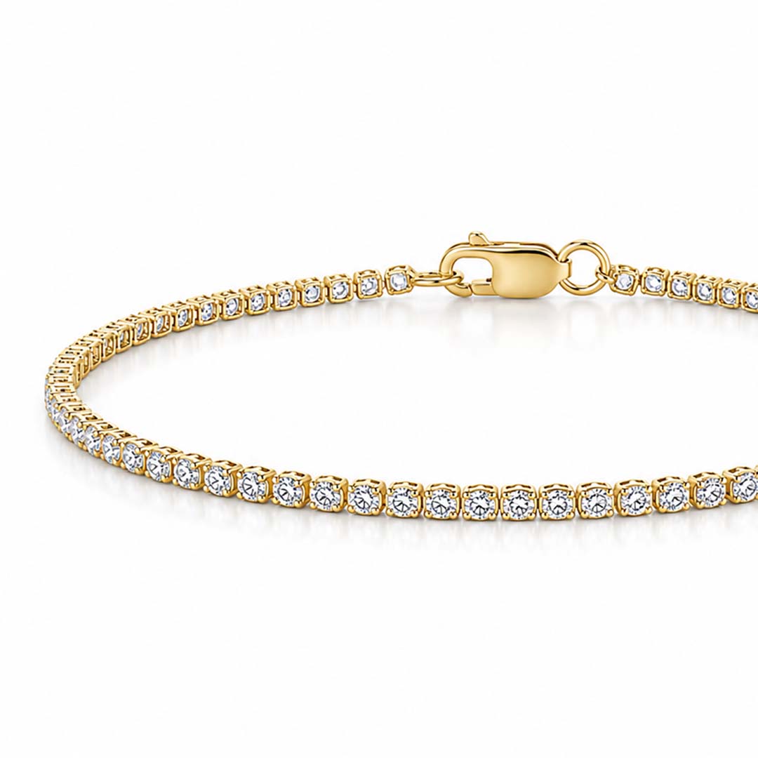 Genevieve 1.30 ct. tw. lab diamond tennis bracelet in 14K Yellow Gold, 7 inches - view 3