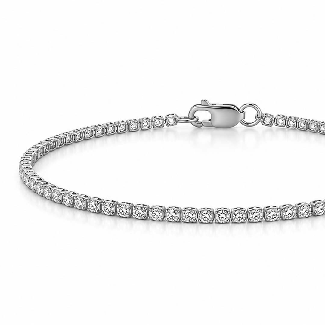 Genevieve 1.30 ct. tw. lab diamond tennis bracelet in 925 Sterling Silver, 7 inches - view 3