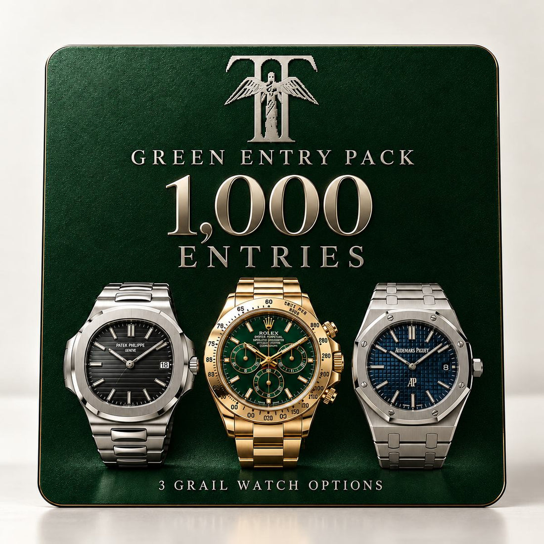 THEIAN Green Entry Pack - 1,000 digital giveaway entries, three watch prize options