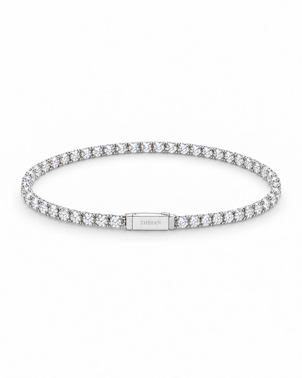 THEIAN 3mm tennis bracelet silver 01 — user-supplied reference photography