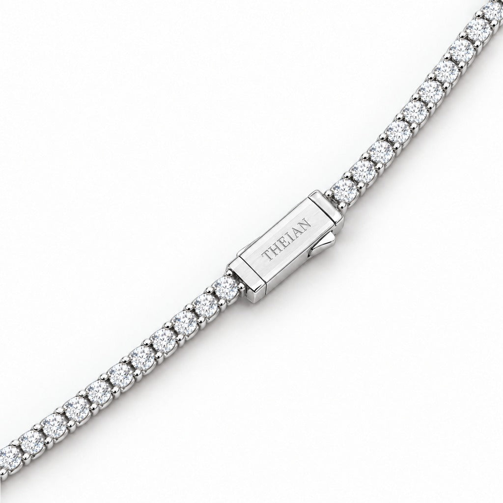 THEIAN 3mm tennis bracelet silver 02 — user-supplied reference photography