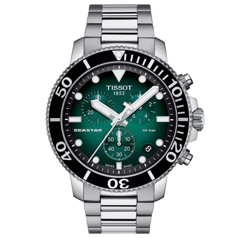 Tissot Seastar 1000 Chronograph — Green Dial | T1204171109101