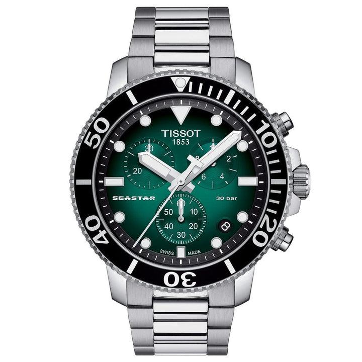 Tissot Seastar 1000 Chronograph — Green Dial | T1204171109101