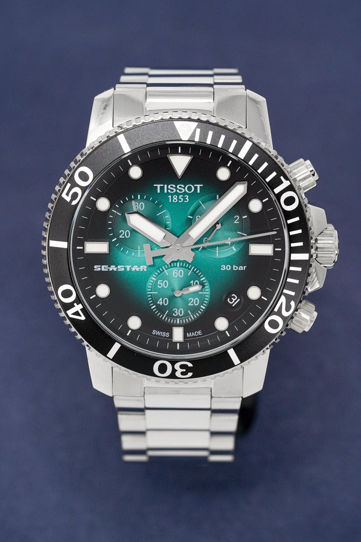 Tissot Seastar 1000 Chronograph — Green Dial | T1204171109101